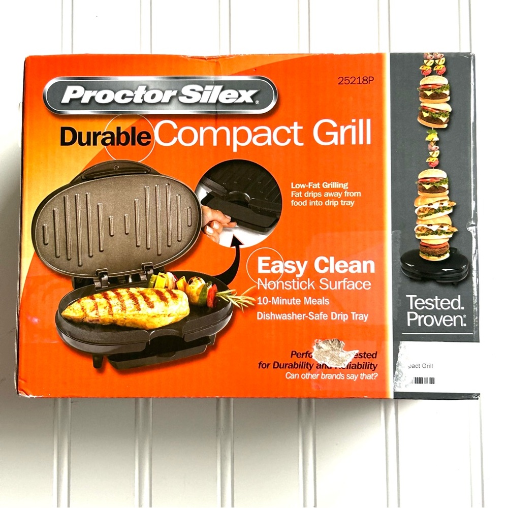 NEW Proctor Silex Compact Grill Electric Griddle